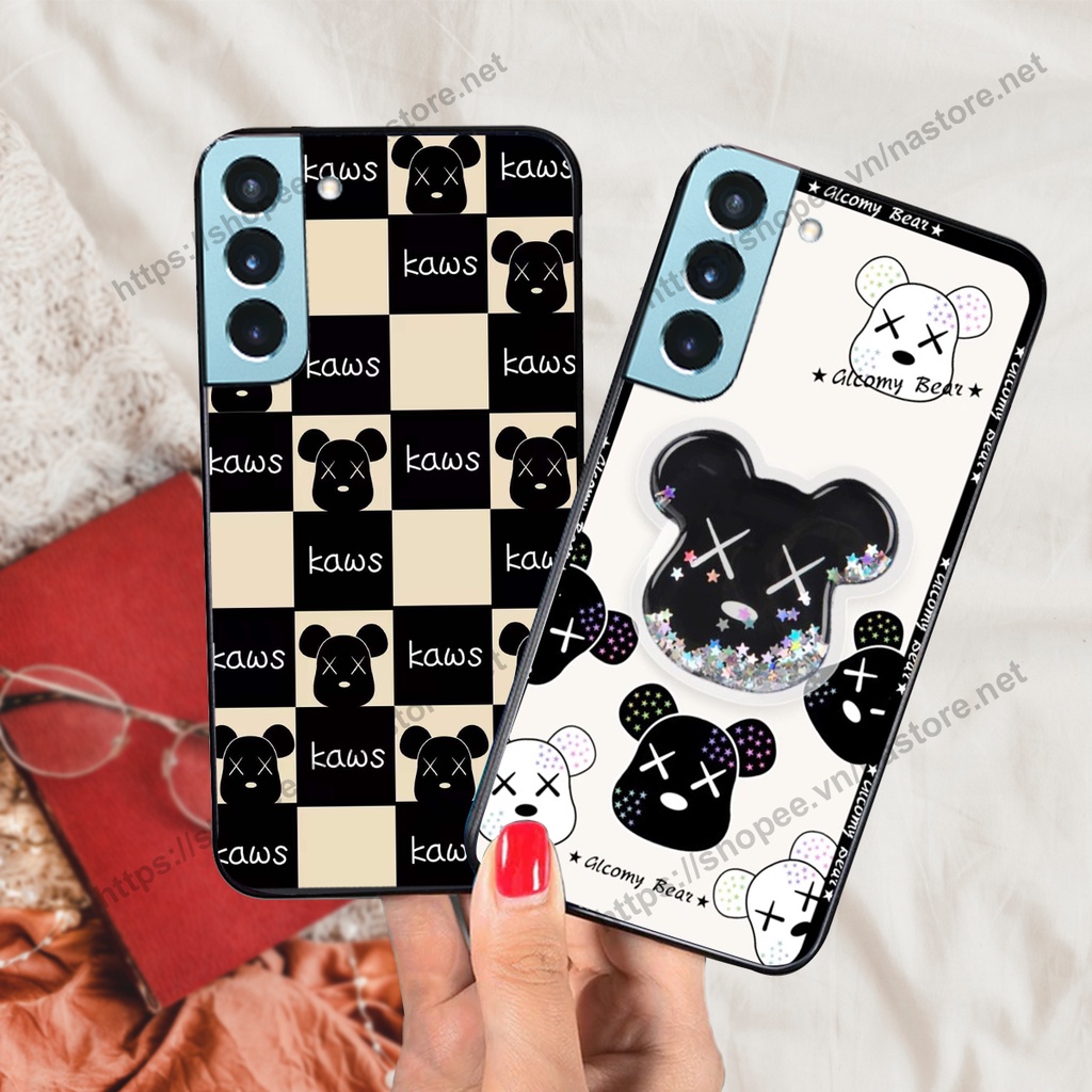 Ốp lưng Samsung S22 / S22 Plus / S22 Ultra / S22+ trái tim họa tiết caro, mikey họa tiết beabrick kaws cute