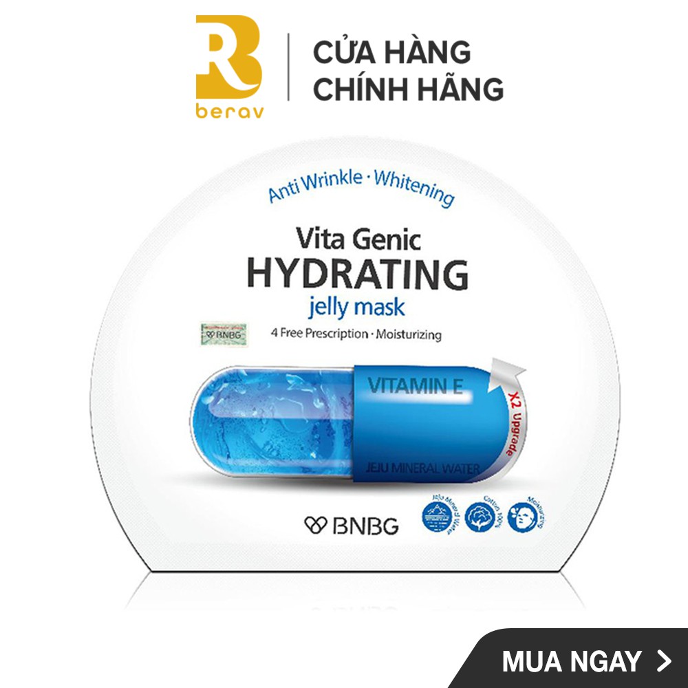 Mặt Nạ Giấy Cấp Nước Mềm Mượt & Căng Bóng BNBG Vita Genic Hydrating Jelly Mask (Vitamin E) 30ml