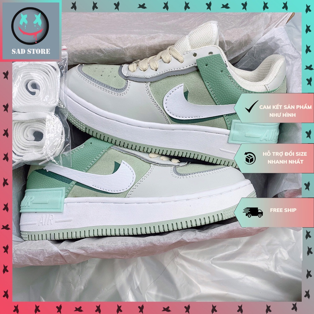 Giày_Nike AF1 Nữ, Giày_Nike Air Force 1 Đế Xanh Đế Hồng Full Box + Bill Free Ship Toàn Quốc | BigBuy360 - bigbuy360.vn