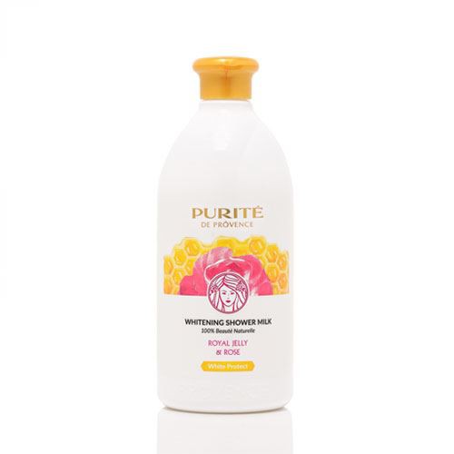 Sữa tắm trắng da sữa ong chúa hoa hồng Purite Royal Jelly Whitening Shower Milk 500ml