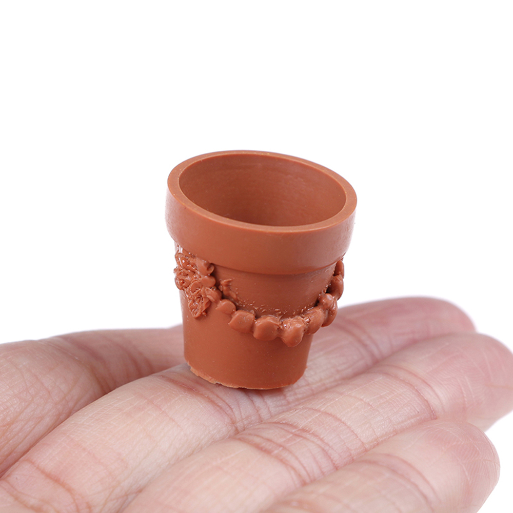 Set 7 Mô Hình Chậu Cây Mini Tỉ Lệ 1: 12 Cho Nhà Búp Bê