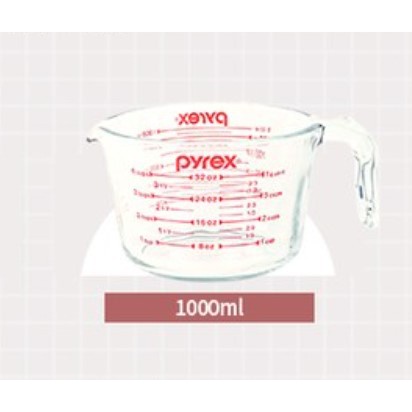 Cốc đo lường chia vạch tỉ lệ làm bằng thủy tinh pyrex