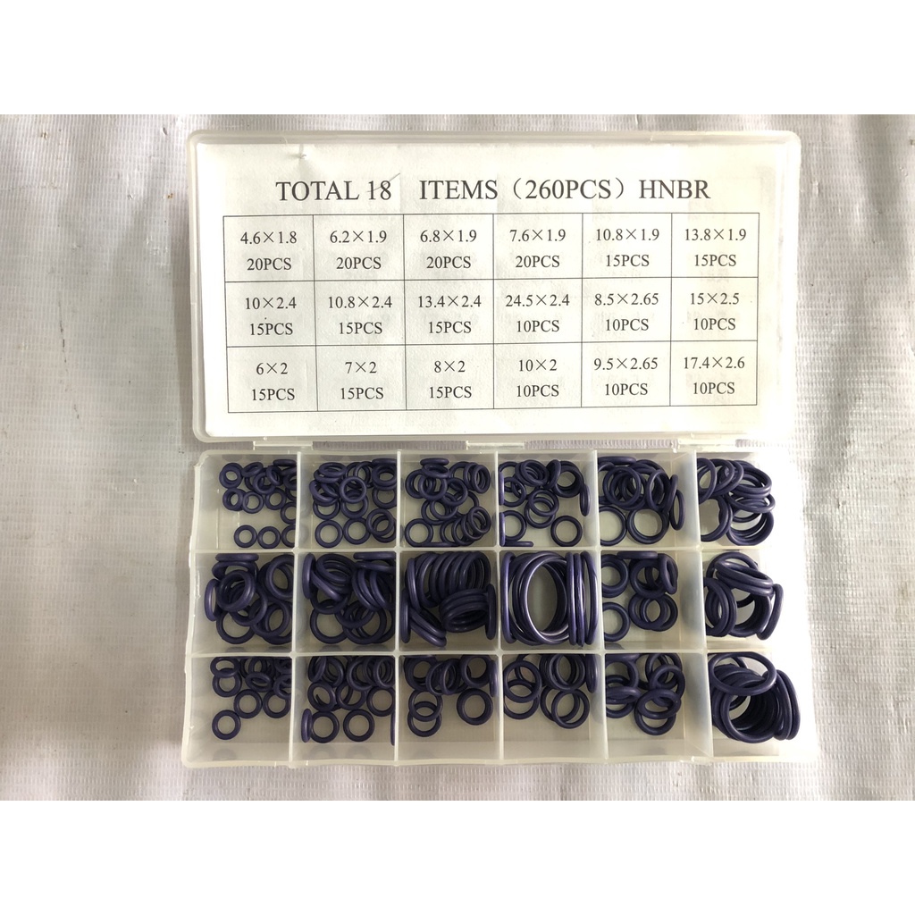Hộp Gioăng cao su O-ring  điều hòa ô tô 270 cái