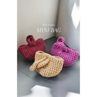 Túi xách handmade móc sợi cotton Việt Nam MINI BAG tròn, túi đeo nữ mini