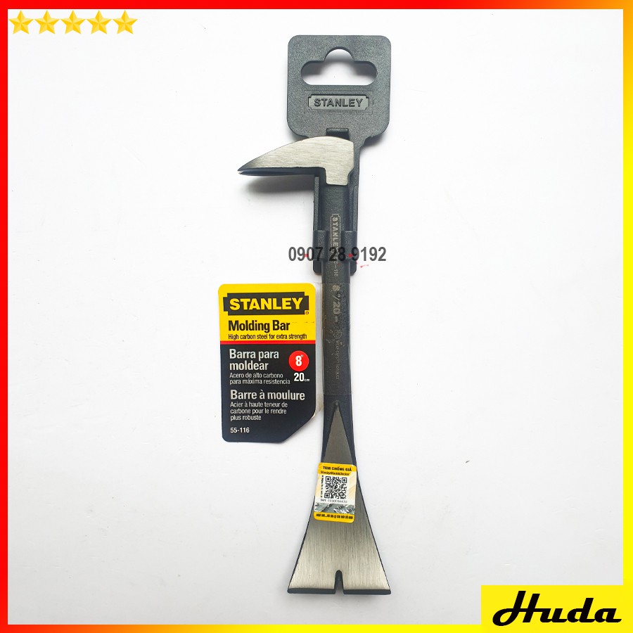 Xà ben nhổ đinh Stanley 8&quot; (BLACK FINISH) 55-116 - Xà beng Stanley