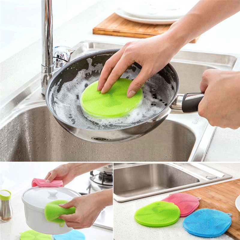 Miếng silicon rửa chén đa năng