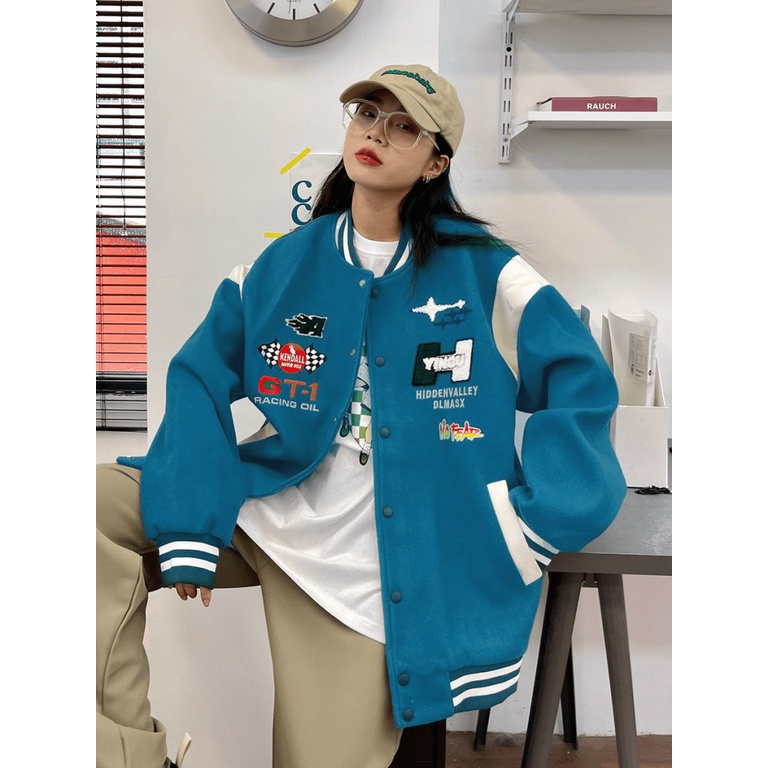 Áo Khoác Bomber Nữ Chất Nỉ Mềm Mịn Phong Cách Bóng CHàu In Hình Cá Tính Form Rộng Mặc Siêu Đẹp NEW UNISEX