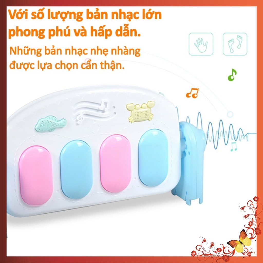 Thảm nhạc cho bé nằm chơi hình thú ngộ nghĩnh – Thảm nằm chơi cho bé có nhạc, phát triển trí tuệ trẻ sơ sinh - DC032