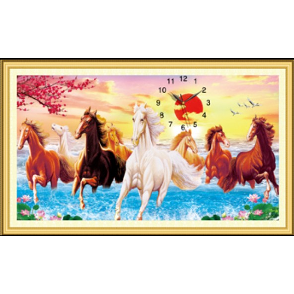 Tranh Đính Đá Đồng Hồ