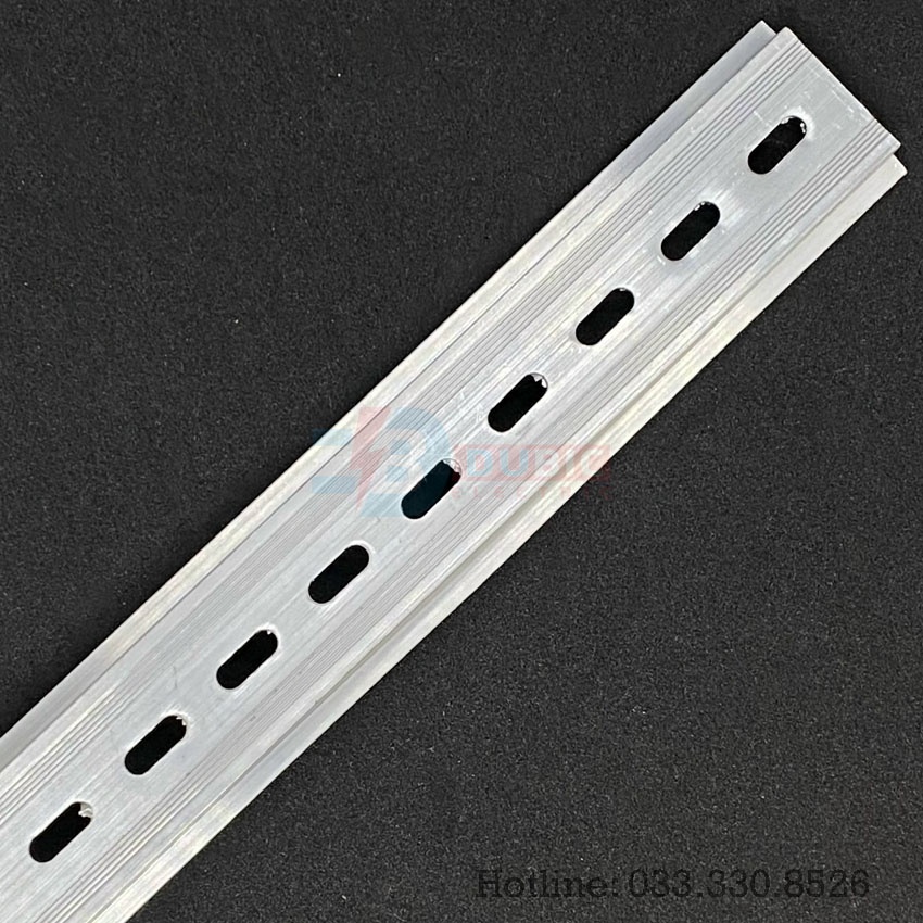 Thanh ray nhôm cài aptomat 35mm dài 1 mét dày 1mm DUBIC