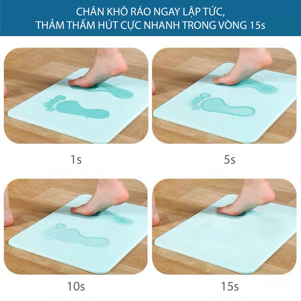 [FREESHIP ❤️] Thảm Đá Lau Chân Siêu Thấm Nước Công Nghệ Nhật Bản Cho Phòng Tắm - Đặt Chân Lên Là Khô Ngay