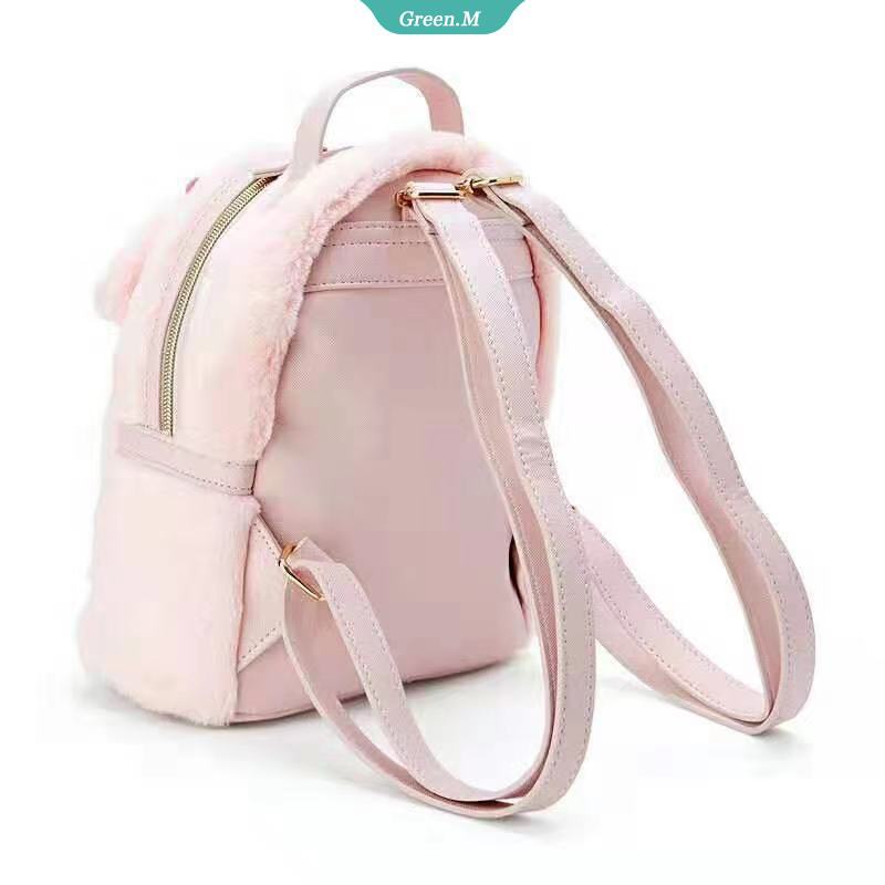 SANRIO Ba Lô Đi Học Đeo Vai Mùa Đông Bằng Vải Cotton Mềm In Hình Cinnamoroll My Melody Melody Cho Bé Gái