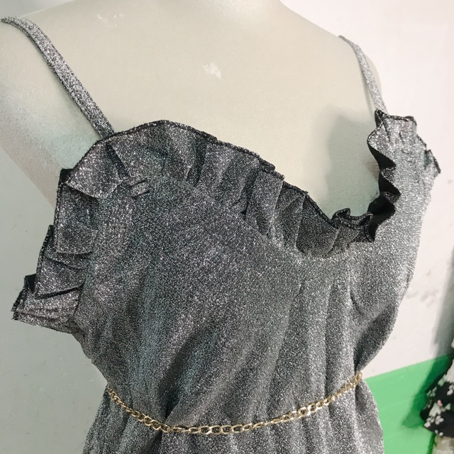 Đầm 2 dây phối chất lạ cho nữ (hình thật shop chụp) (shop tạm k có sp này vì để trên sg đến tháng 1/2022 nhé ạ)