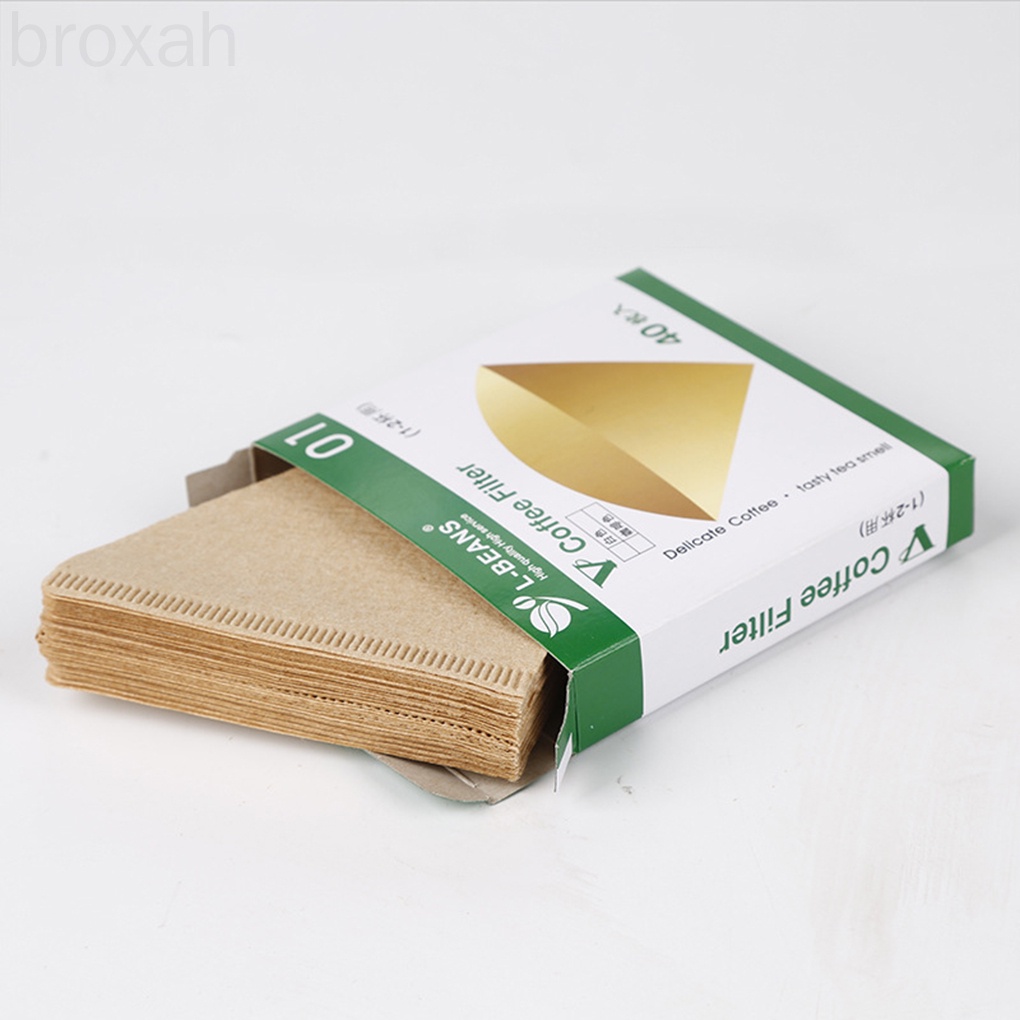 Bộ 40 tấm giấy lót cốc lọc cà phê hình nón dùng một lần tiện lợi
