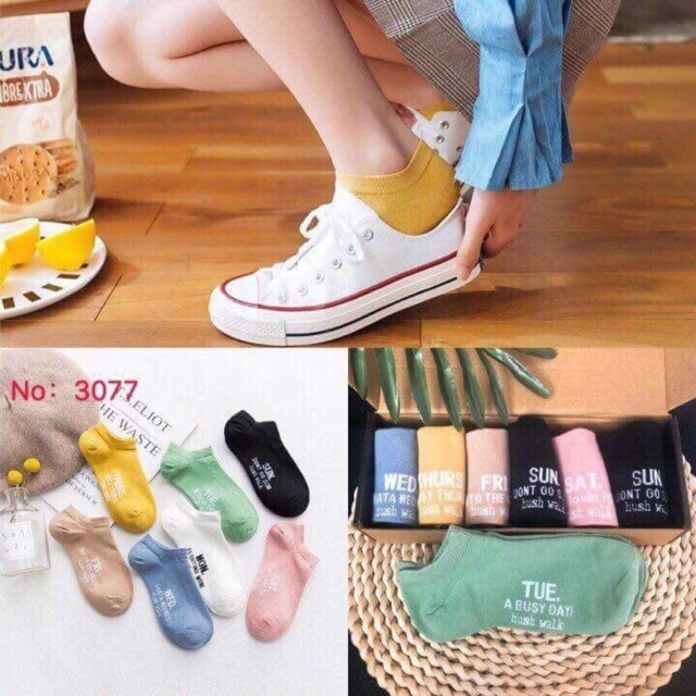Hộp tất tuần(7 đôi cho 7 ngày)