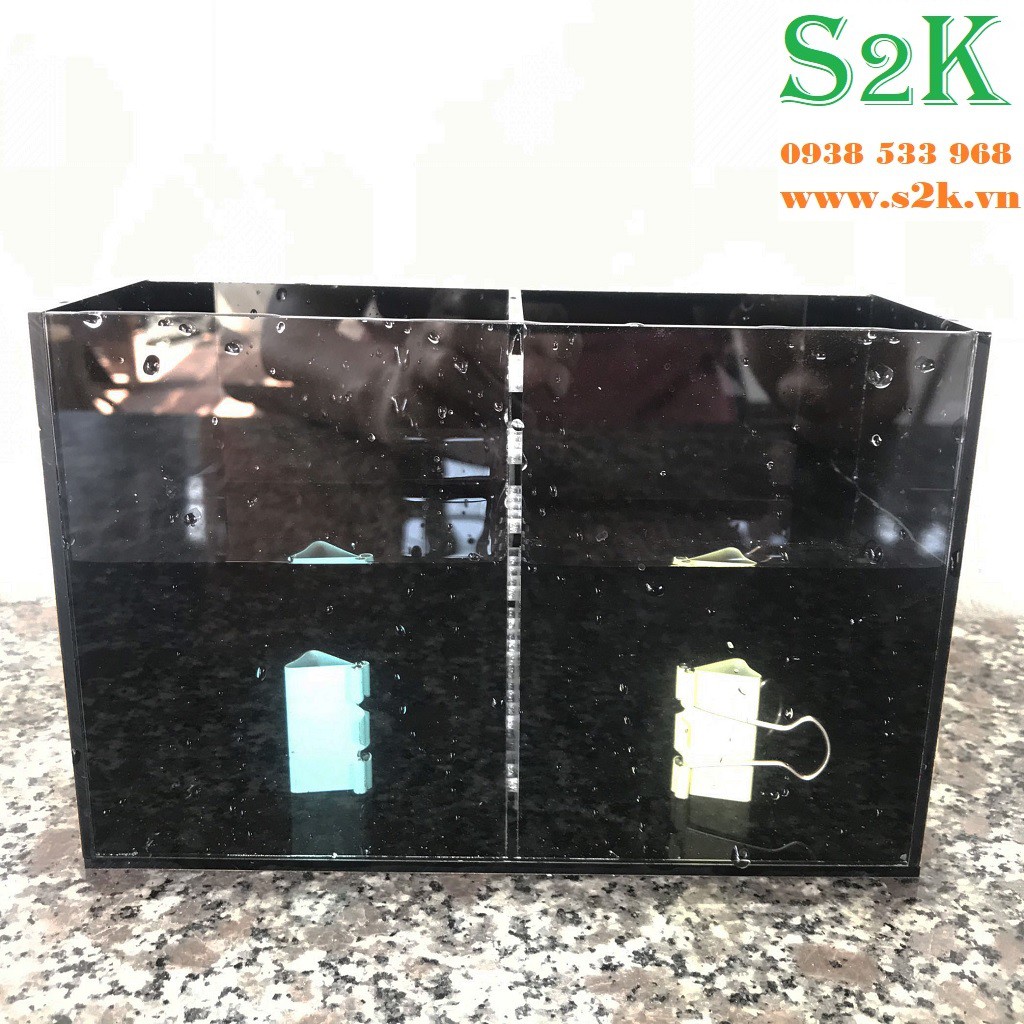 Bể acrylic Bể Show 2 ngăn , siêu trong, siêu nhẹ hồ mika phù hợp cho show cá, tép. Dùng kèm theo đèn, bơm, lọc