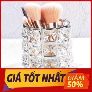 [Sale toàn shop] Lọ đựng cọ trang điểm pha lê