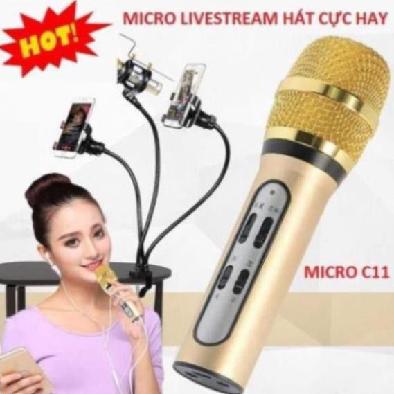 [𝘽𝙖̉𝙣 𝙉𝙖̂𝙣𝙜 𝘾𝙖̂́𝙥 𝟮𝟬𝟮𝟭] Mic Thu âm C11 livestream cao cấp tặng kèm tai phone