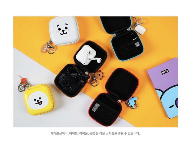 Móc khoá BT21 | Macaron pouch chính hãng (order)