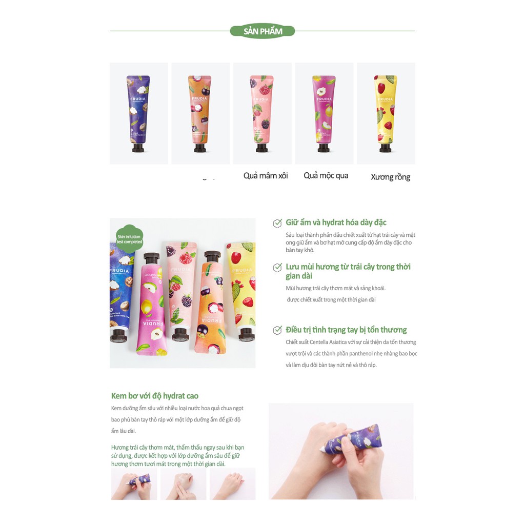 [Mã FMCG8 giảm 8% đơn 250K] Kem Dưỡng Ẩm Tay Chiết Xuất Quả Mộc Qua Frudia My Orchard Quince Handcream 30ml | BigBuy360 - bigbuy360.vn