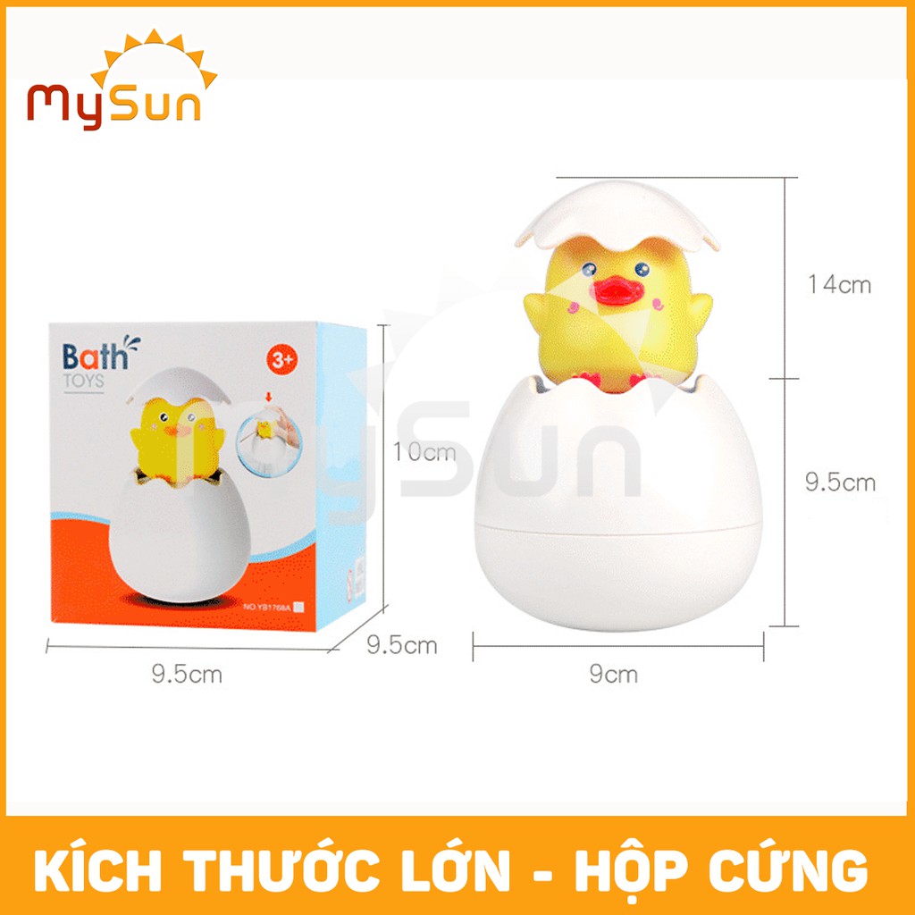 Đồ chơi phòng nhà tắm PHUN NƯỚC cho bé mẫu TRỨNG VỊT NỞ bằng nhựa ABS Cao cấp, An toàn - MySun