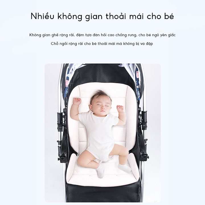 Xe đẩy cho bé , xe đẩy 2 chiều gấp gọn cao cấp đa chức năng