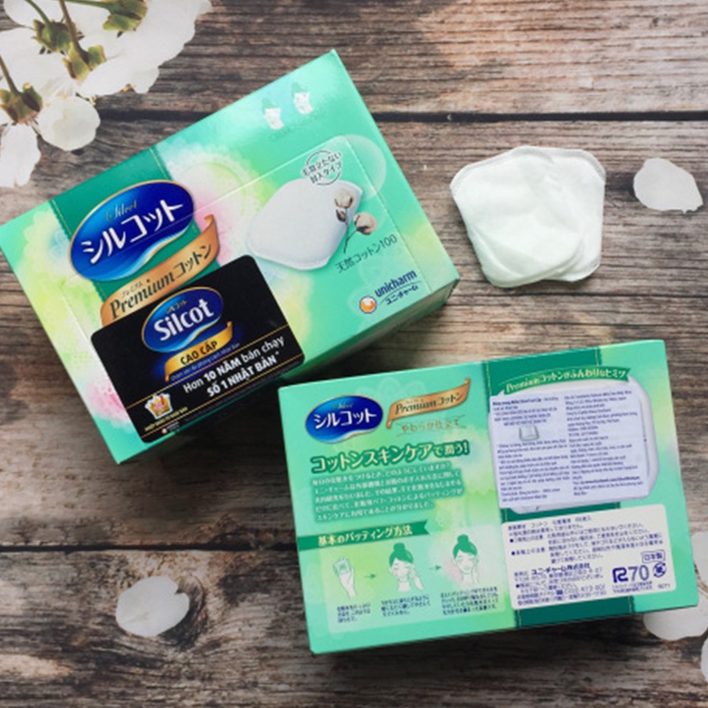 Bông Tẩy Trang Silcot Soft Touch Moisture 66 Cái - Cotton Mềm Mại, An Toàn Cho Da