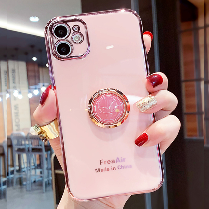 Ốp điện thoại TPU mạ điện chống sốc có giá đỡ nhẫn cho Iphone Se 2020 11 Pro Max Iphone 6s 7 8 Plus Xr Xs Max