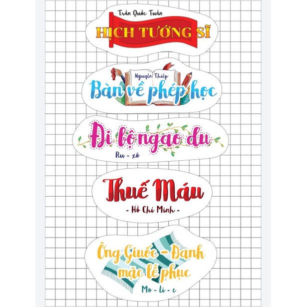 STICKER TỰA BÀI VĂN 8