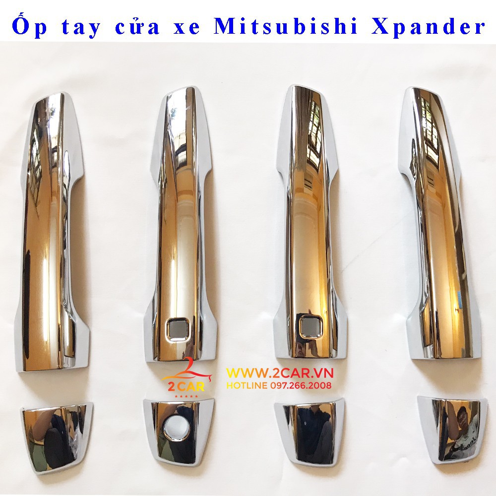 Bộ ốp tay + hõm cửa xe Mitsubishi Xpander 2018-2021 nhựa mạ crom cao cấp