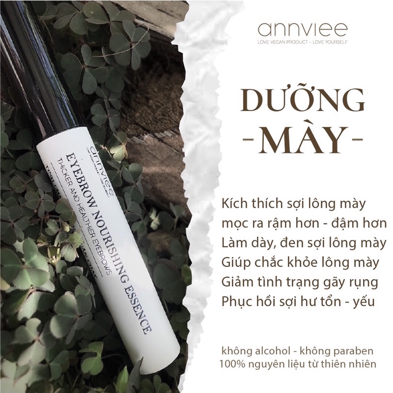 Tinh Chất Dưỡng Mày @annviee.v - Kích Thích Lông Mày Mọc Dày Rậm Đen | Handmade Serum Thảo Mộc Thuần Chay