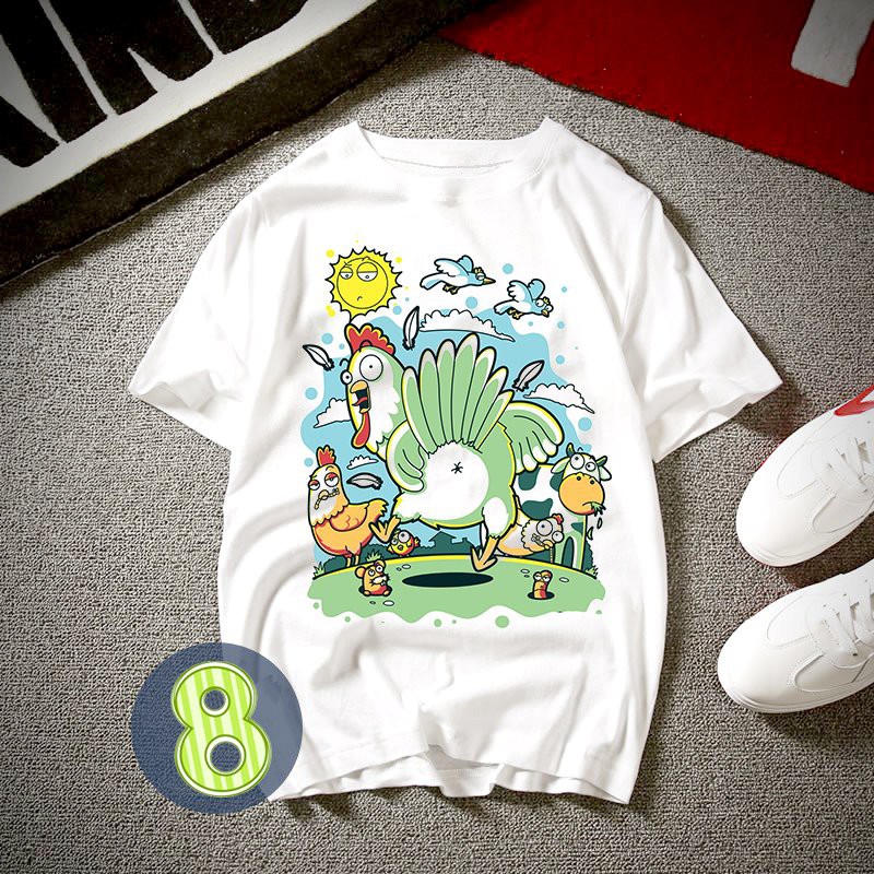 Áo thun unisex phong cách in hình họa tiết hoạt hình thời trang ATN453