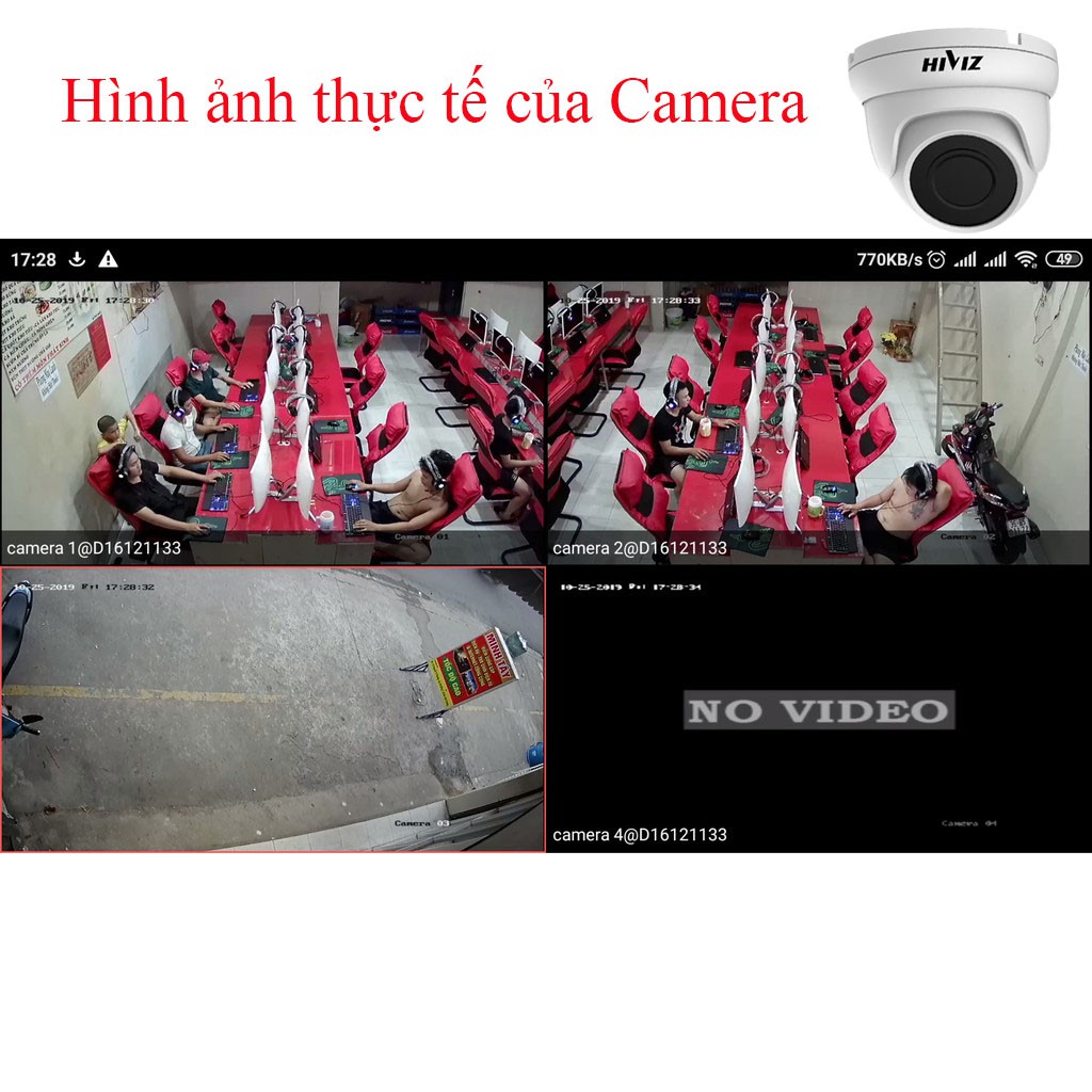 Camera an ninh Hiviz 2 MP Full HD 1080P Đồng Trục AHD/CVI/TVI/ANALOG 2MP tích hợp OSD_CD01 - Bảo hành 24 TH