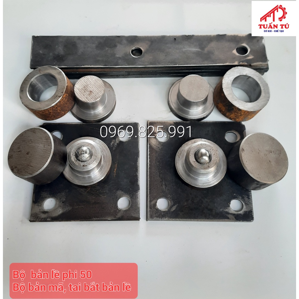 Bộ bản lề xoay phi 50 kèm bộ bản mã lắp bản lề cửa