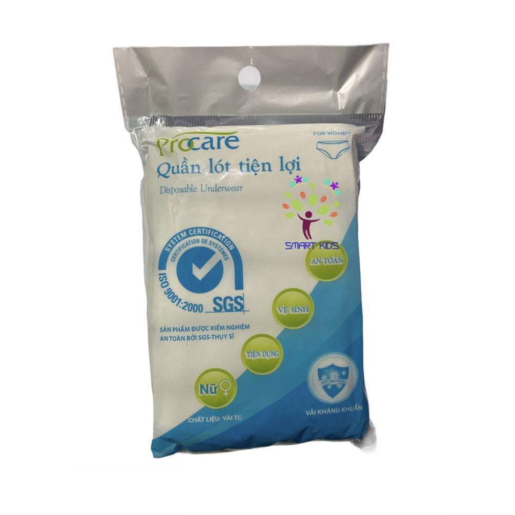 [RẺ VÔ ĐỊCH] Set 5 Quần lót Cotton miễn giặt Procare (cho mẹ bầu đi sinh)