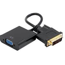 Cáp Chuyển Đổi DVI To VGA Đen. Truyền Tín Hiệu Ổn Định