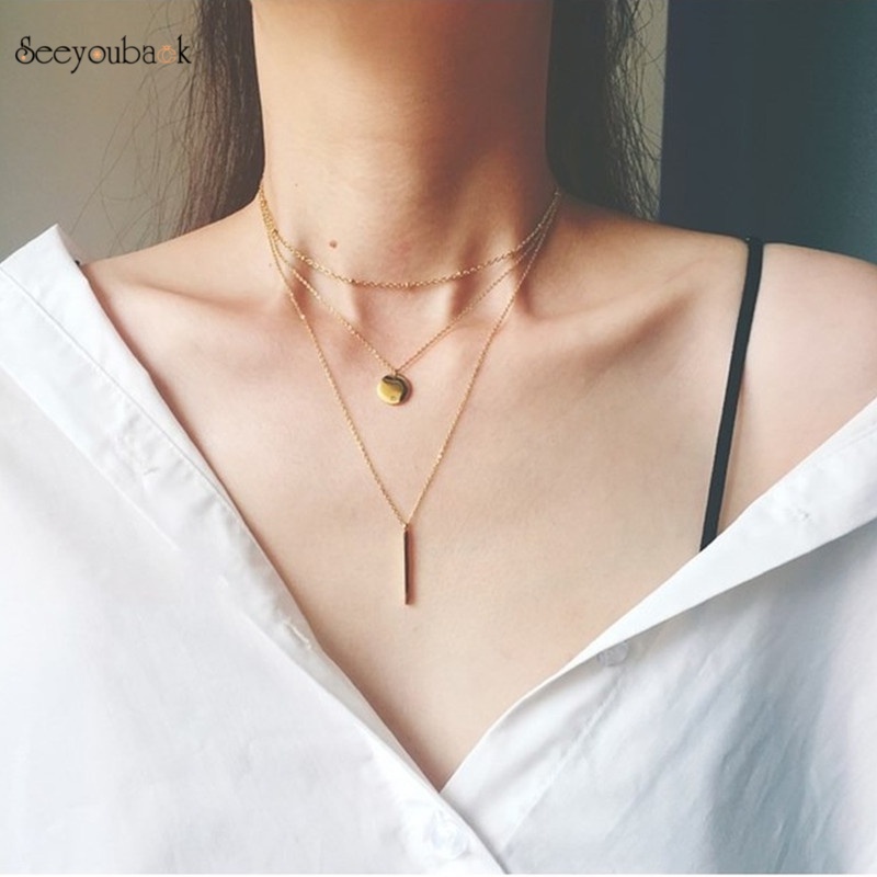 Vòng cổ ba lớp thời trang nữ tính
