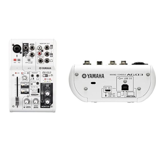 YAMAHA AG03 mixer thu âm làm nhạc mix nhạc livestream kết nối điện thoại, đa năng nhất, chất lượng n