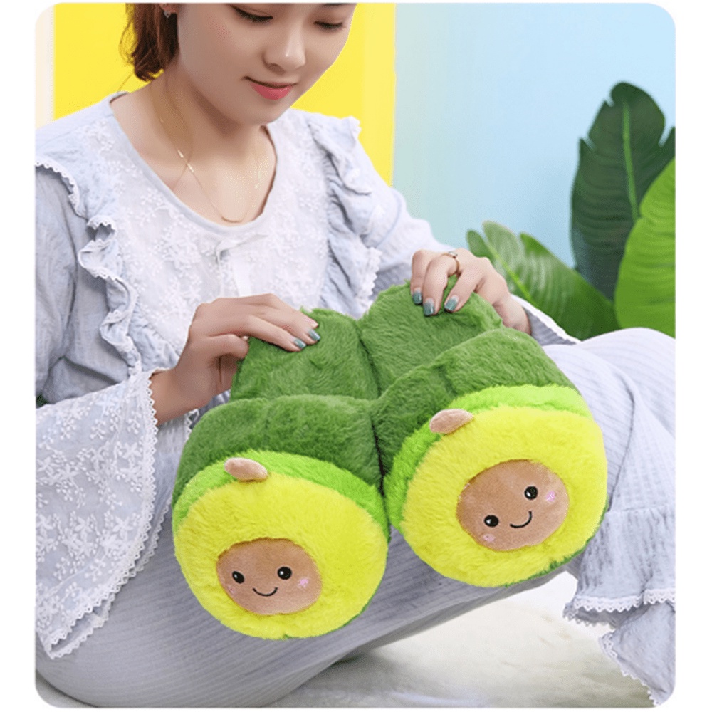 Dép bông đi trong nhà hình bơ siêu mịn MK007