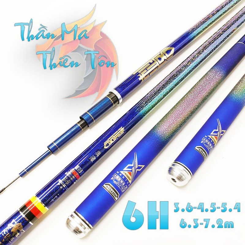 Cần câu tay Thần Ma Thiên tôn 6H có tặng kèm 1 ngọn phụ zin , cần tay