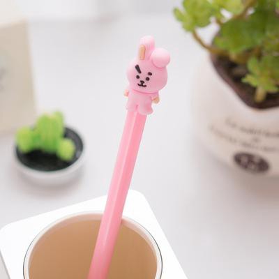 Bút gel đen 0.5mm thiết kế phong cách KPOP BTS BT21 dễ thương