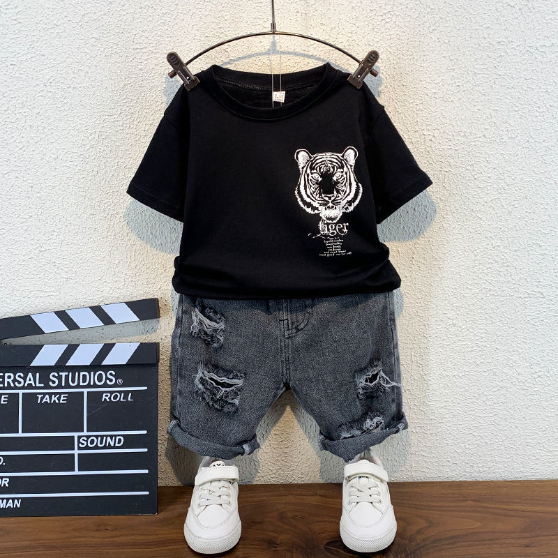 Set Đồ Bộ Ngắn Tay Phong Cách Hàn Quốc Dành Cho Bé Trai