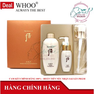 Set sữa rửa mặt tái sinh Whoo Cheongidan Radiant Cleansing Foam 200ml -MS58 whoo tái sinh