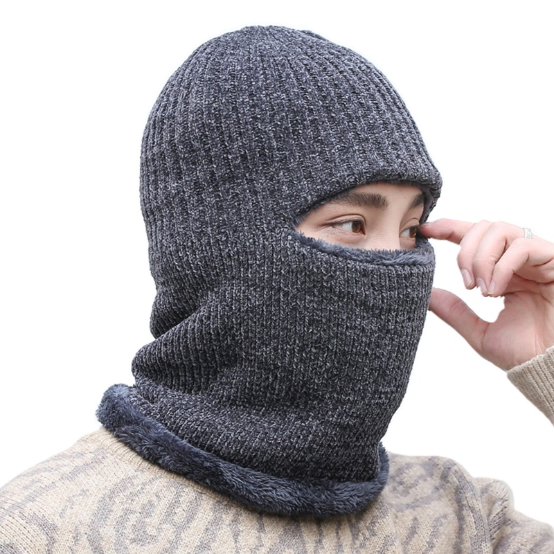 Mũ beanie Kết Hợp Khăn Choàng Cổ 2 Trong 1 Giữ Ấm Mùa Đông