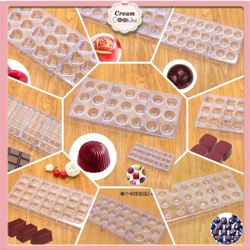✿✿✿ [Hàng Đẹp]Khuôn Nhựa Cứng Làm Socola Kẹo BonBon Nhiều Mẫu ✿✿✿