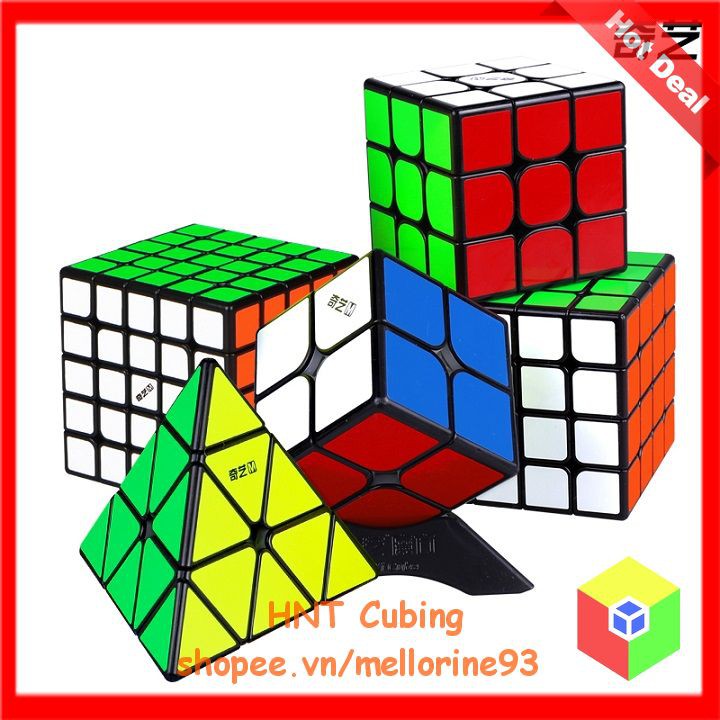 Bộ Combo Rubik QiYi MS Mới 2x2 3x3 4x4 5x5 Pyraminx