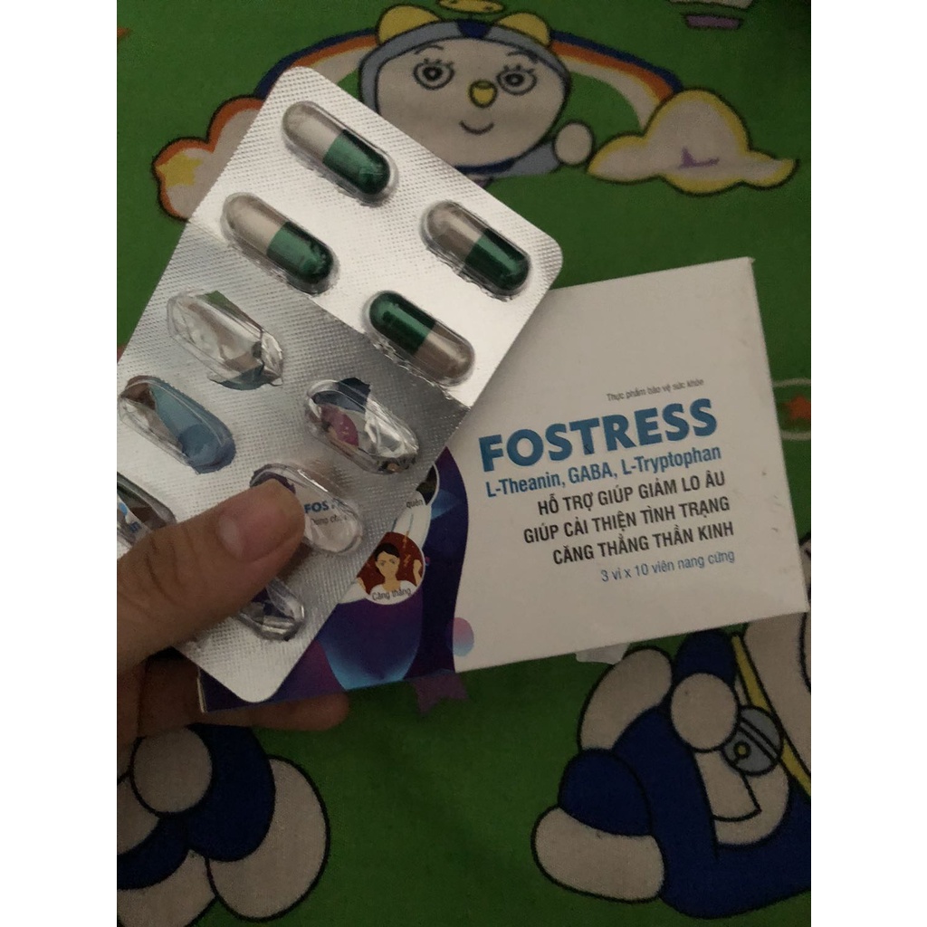 Viên Uống Giảm Căng Thẳng Lo Âu Chăm Sóc Giấc Ngủ Fostress Hộp 3 Vỉ x 10 Viên