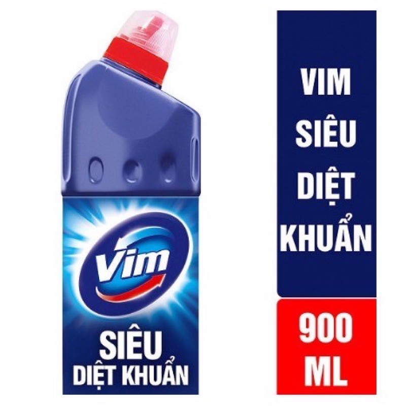 [VIM - Mua 1 tặng 1] Combo 2 chai Nước Tẩy Bồn Cầu Vim Diệt Khuẩn 900ml + Tặng 1 Nước rửa chén thiên nhiên 550gr