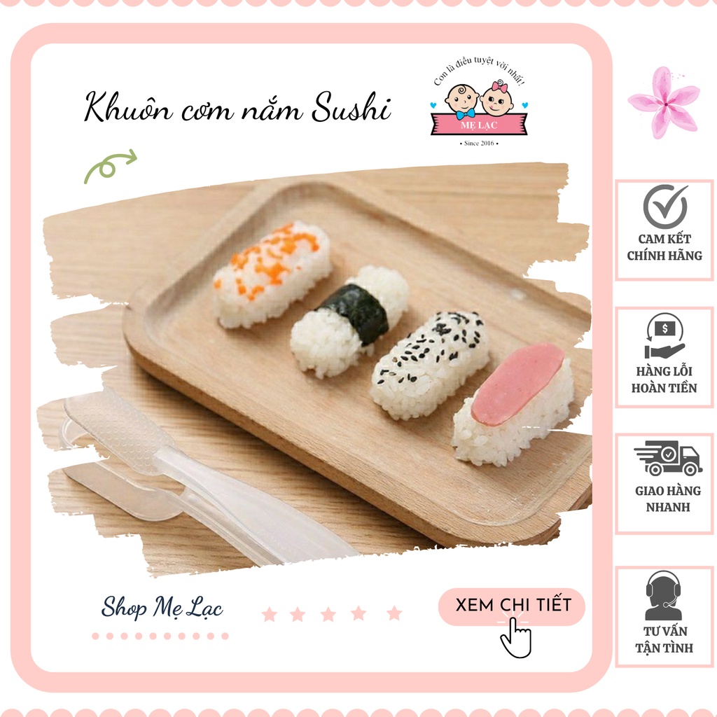 [Xuất Nhật] Khuôn Sushi tạo hình cơm nắm cho bé ăn dặm, nhanh chóng và tiện lợi