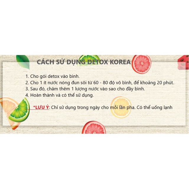 DETOX KOREA 100% ORGANIC 30 Ngày - DATE 2020